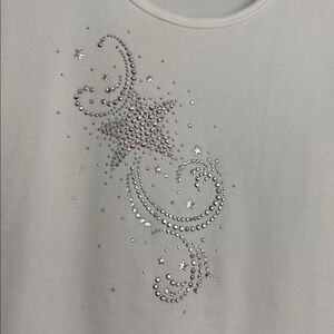 Christine Alexander Swarovski Crystals Embellished XL Sleeveless Shirt